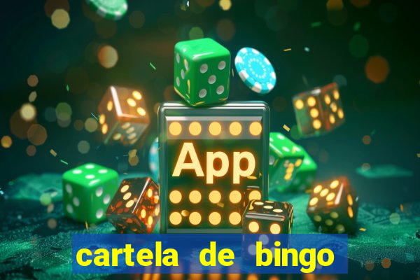 cartela de bingo cha de bebe